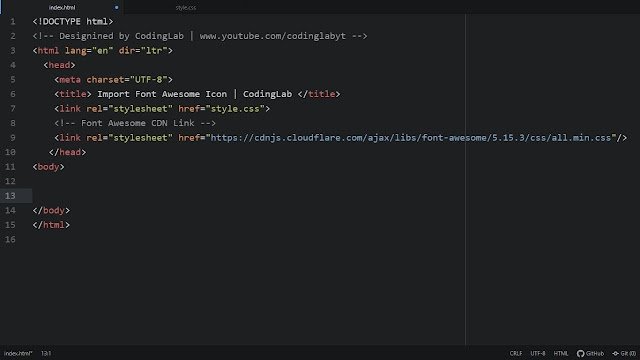 use iocns in HTML