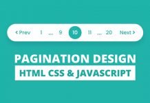 Pagination UI Design using HTML CSS & JavaScript Pagination UI Design using HTML CSS & JavaScript