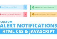 Custom Warning Alert Notification using HTML CSS & JavaScript Custom Warning Alert Notification using HTML CSS & JavaScript