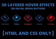 CSS3 – 3D Layered Hover Effect on Social Media Buttons CSS3 - 3D Layered Hover Effect on Social Media Buttons