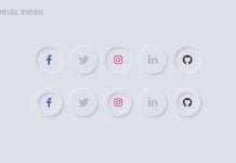 CSS3 Neomorphic Social Media Buttons CSS3 Neumorphic Social Media Buttons