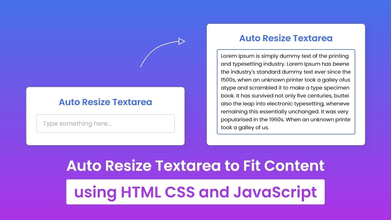 Auto Resize Textarea in HTML CSS & JavaScript 1 Auto Resize Textarea in HTML CSS & JavaScript