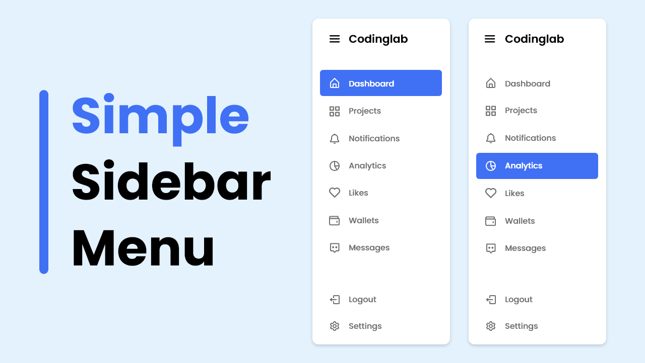 How to Create Sidebar in HTML CSS JavaScript | With Source Code 1 How to Create Sidebar in HTML CSS JavaScript | With Source Code