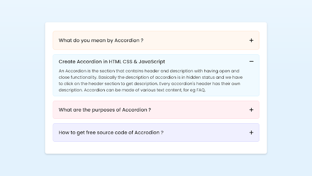 Accordion Menu in HTML CSS & JavaScript Accordion Menu in HTML CSS & JavaScript