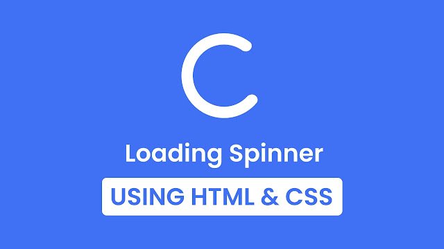 Create Loading Spinner in HTML & CSS 1 Create Loading Spinner in HTML & CSS