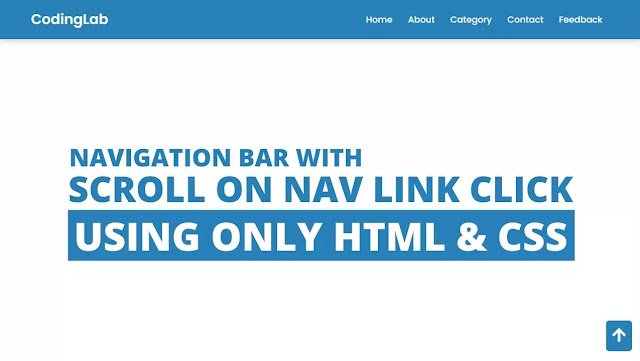 Navigation Bar with Scrolling to Top Button