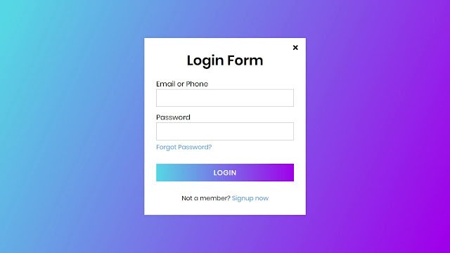 Popup Login Form HTML CSS Popup Login Form HTML CSS
