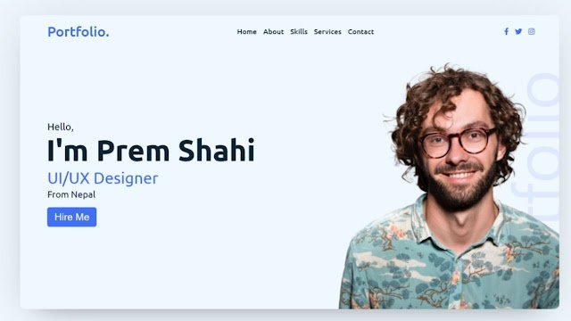 Portfolio Website Template in HTML CSS & JavaScript Portfolio Website Template in HTML CSS & JavaScript
