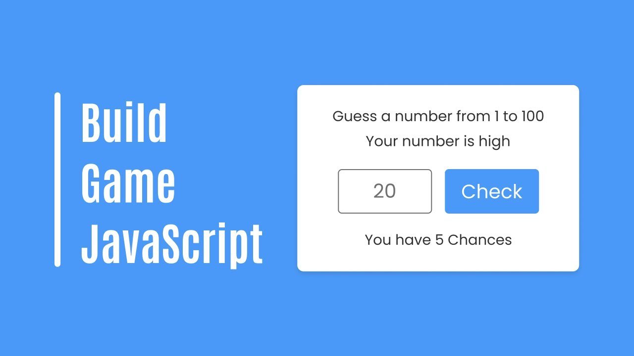 Number Guessing Game in HTML CSS & JavaScript 1 Create Game in HTML CSS & JavaScript