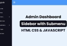 Create Sidebar Menu in HTML CSS & JavaScript Sidebar Menu with Sliding Submenu in HTML CSS