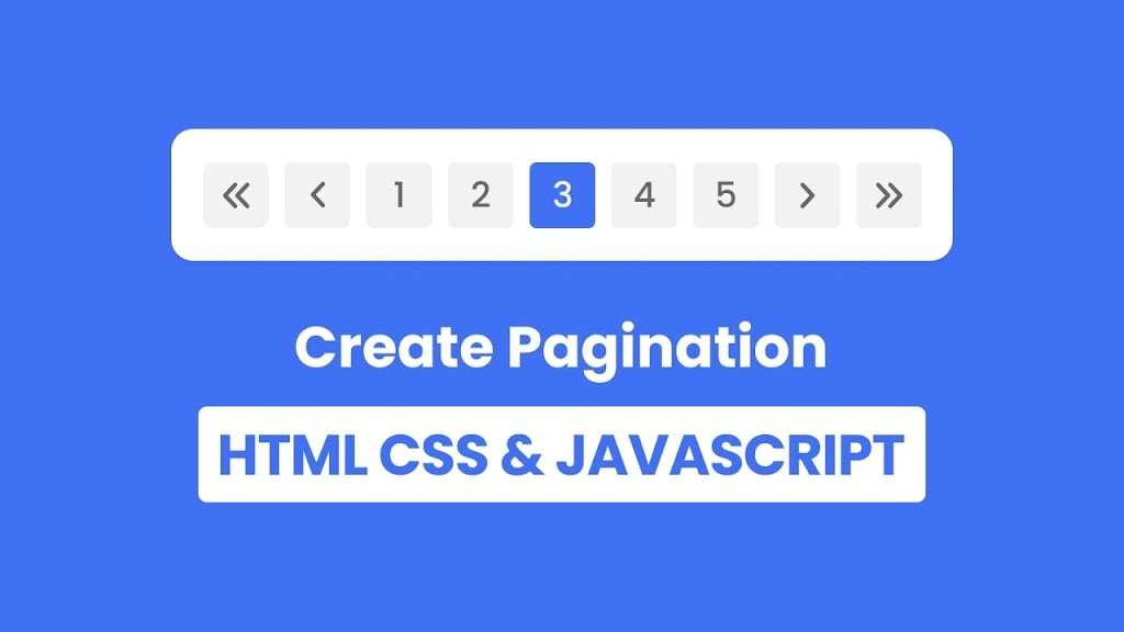 How to create Pagination in HTML CSS & JavaScript 1 How to create Pagination in HTML CSS & JavaScript