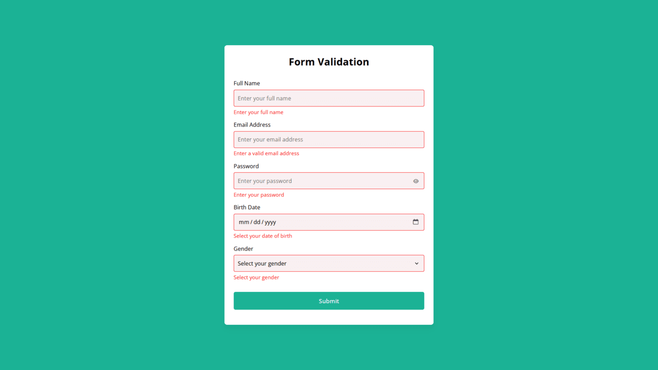 30+ Free Login & Registration Form Templates in HTML & CSS 29 How to Implement Form Validation in HTML CSS and JavaScript only