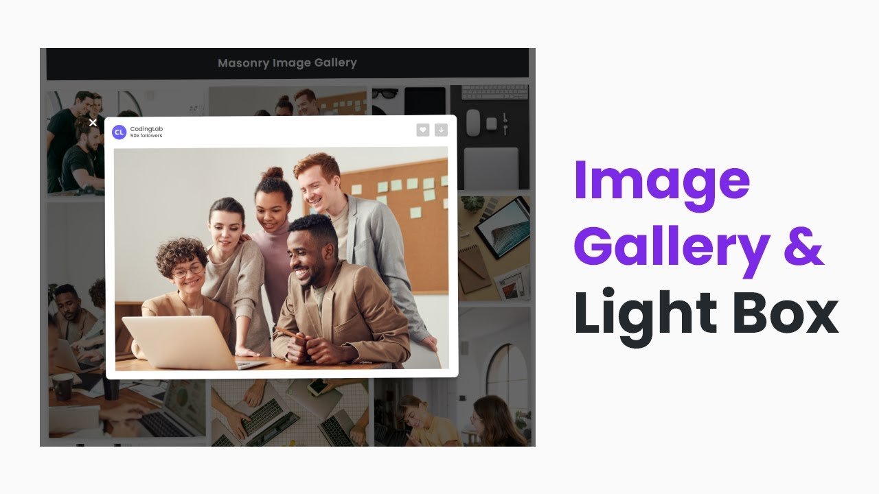 Image Gallery with Lightbox using HTML CSS & JavaScript 1 Image Gallery with Lightbox using HTML CSS & JavaScript