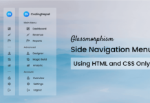 How to Create Glassmorphism Sidebar in HTML and CSS How to a Create Glassmorphism Sidebar in HTML and CSS only