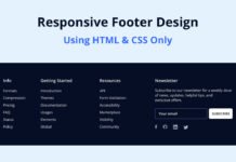 Create A Responsive Footer Section in HTML and CSS Create A Responsive Footer in HTML and CSS Only